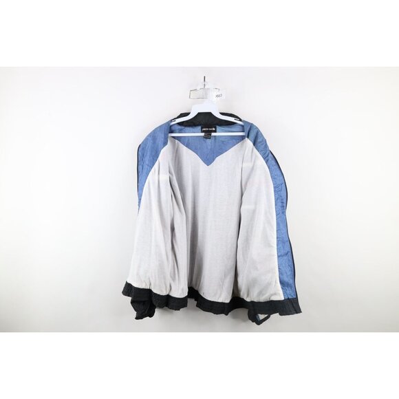 Vtg 90s Pierre Cardin Mens Large Spell Out Color Block Lined Windbreaker Jacket - Picture 8 of 13
